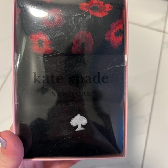 kate spade red poppy sock set of 3 nwt - Picture 3 of 4